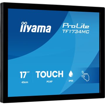 iiyama ProLite TF1734MC-B8X computer monitor 43,2 cm (17") 1280 x 1024 Pixels SXGA LCD Touchscreen Tafel Zwart (TF1734MC-B8X) thumbnail