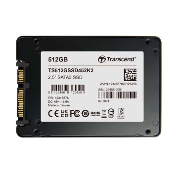 Transcend 512GB 2.5 SSD SATA3 3D TLC BiCS4 PE: 3K (TS512GSSD452K2) thumbnail