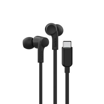 Belkin Rockstar In-ear Headphones Cable USB-C Black G3H0002hqBKV2 (G3H0002HQBKV2) thumbnail