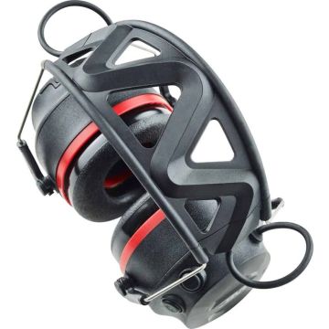 3M Pro-Protect Kapselgehörschutz 90545E, schwarz / rot mit Bluetooth, aktives Mikrofon für Kommunikation und - 1 Stück (90545E) (90545E) thumbnail