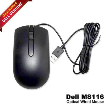 Dell Optical Wired Mouse with and 6 ft USB cable - Maus - 1.000 dpi (H3T02) (H3T02) thumbnail