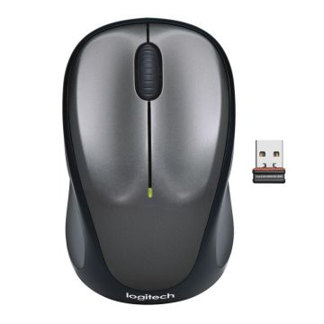 Logitech M235 - 2nd Generation - Maus - rechts- und linkshändig - optisch - kabellos - 2,4 GHz - kabelloser Empfänger (USB) - Gr (910-002203 910-002201) thumbnail