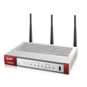 Zyxel USG20W-VPN-EU0101F draadloze router Gigabit Ethernet Dual-band (2.4 GHz / 5 GHz) Grijs, Rood (USG20W-VPN-EU0101F) thumbnail