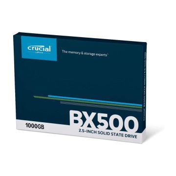 Micron Crucial CT1000BX500SSD1 BX500 Internal SSD, 1TB, 2.5, SATA3 6Gbps, w/ adapter (CT1000BX500SSD1) thumbnail