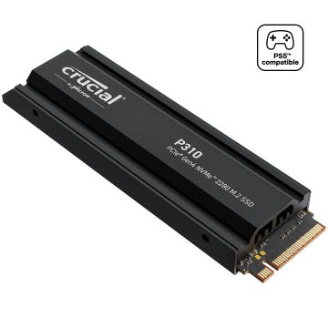 Micron Crucial CT1000P310SSD5 P310 SSD, 1 TB, M.2 PCIe Gen4 NVMe, 3D NAND, 7100/ 6000 MB/s, Heatsink (CT1000P310SSD5) thumbnail