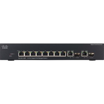 Cisco 10-Port 10/100/1000 Gigabit PoE Managed Switch, SRW2008MP-K9 (SG300-10MP) thumbnail