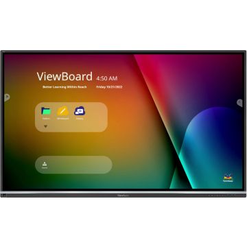 Viewsonic IFP7550-5 interactive whiteboards & accessories 190,5 cm (75") 3840 x 2160 Pixels Touchscreen Zwart HDMI