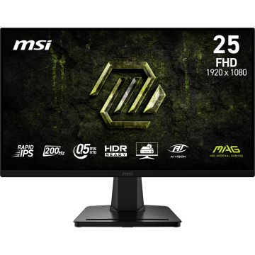 MSI MAG 256F E20 computer monitor 62,2 cm (24.5") 1920 x 1080 Pixels Full HD LCD Zwart (MAG 256F E20) thumbnail