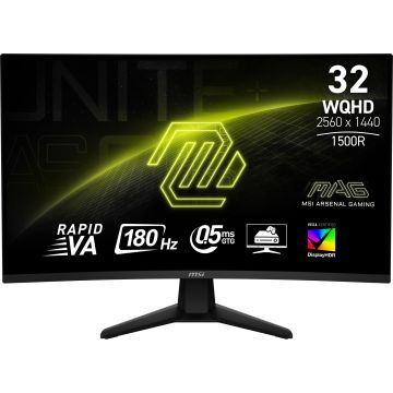 MSI MAG 32CQ6F computer monitor 80 cm (31.5") 2560 x 1440 Pixels Wide Quad HD Zwart (MAG32CQ6F) thumbnail