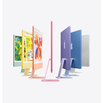 APPLE iMac Z1EH 59,62cm 23,5Zoll Standardglas M4 10C CPU/10C GPU/16C N.E. 24GB 256GB SSD Gbit Eth MM MaKey TID DE Silber (Z1EH-M (Z1EH-MWUU3D/A-07BRZX) thumbnail