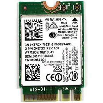 Dell Dual-band Wifi 6e M.2 2230 Pcie Wlan Card With Bt 5.2 For Inspiron 14 7435 2-in-1 Laptop Models (81WF1) thumbnail