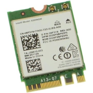 Dell 8F3Y8 (Intel 8265.NGWMG.NV) Intel Dual-band Wireless-AC 8265 Wireless WLAN Card - M.2 2230 - PCI Express (8F3Y8) thumbnail
