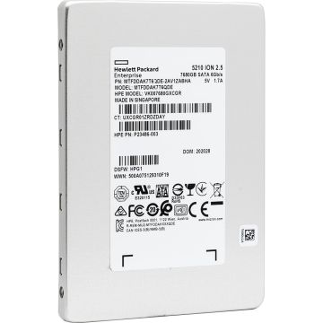HP 5210 ION MTFDDAK7T6QDE-2AV1ZABHA P23486-003 7.68TB SATA 6Gb/s 2.5in Solid State Drive (MTFDDAK7T6QDE) thumbnail