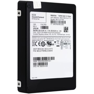 HP Generation 8 AREA7680S5xnNTRI 850333-001 7.68TB 1 DWPD SAS 12Gb/s 3D TLC 2.5in Solid State Drive (MZILS7T6HMLS) thumbnail