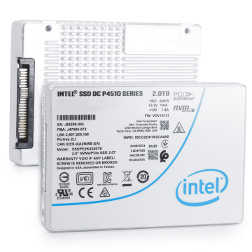 Intel P4510 SSDPE2KX020T8 2TB PCIe Gen 3.1 x4 4GB/s U.2 NVMe 2.5in Enterprise Solid State Drive (SSDPE2KX020T8) thumbnail