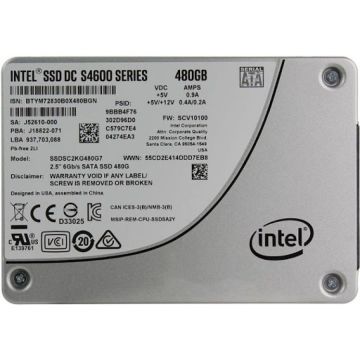 Intel DC S4600 SSDSC2KG480G701 480GB SATA 6Gb/s 2.5 Solid State Drive (SSDSC2KG480G701) thumbnail