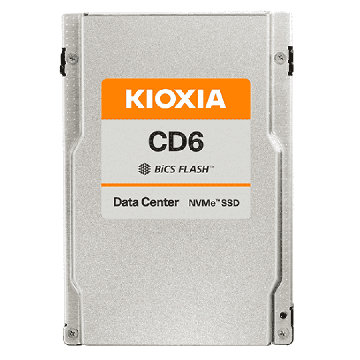 Kioxia CD6-R KCD6XLUL7T68 7.68TB 1 DWPD PCIe Gen 4.0 x4 8GB/s U.3 NVMe 2.5in Solid State Drive (KCD6XLUL7T68) thumbnail