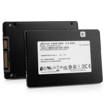 Micron 5300 PRO MTFDDAK7T6TDS-1AW1ZABYY 7.68TB SATA 6Gb/s 3D TLC 2.5in Solid State Drive (MTFDDAK7T6TDS-1AW1ZABYY) thumbnail