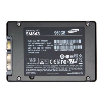 Samsung SM863 MZ-7KM9600 960GB SATA 6Gb/s 2.5 Solid State Drive (MZ7KM960HAHP-MZ7KM9600) thumbnail