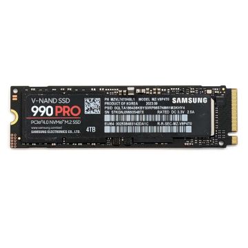 Samsung 990 PRO MZVL74T0HBL1 4TB 2400 TBW PCIe Gen 4.0 x4 8GB/s 3D TLC NVMe M.2 2280 SSD (MZVL74T0HBL1) thumbnail