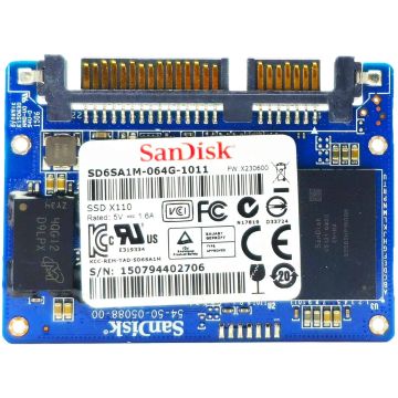 SanDisk X110 SD6SA1M-064G 64GB SATA 6Gb/s MO-297 Slim SATA Solid State Drive (SD6SA1M064G) thumbnail