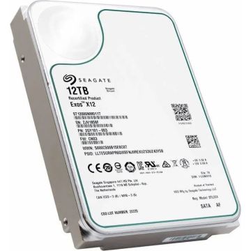 Seagate Exos X12 ST12000NM0117 12TB 7.2K RPM SATA 6Gb/s 512e 256MB 3.5 Hard Drive (ST12000NM0117) thumbnail
