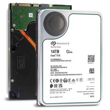 Seagate Exos X16 ST14000NM010G 14TB 7.2K RPM SATA 6Gb/s 512e 3.5in Hard Drive (ST14000NM010G) thumbnail