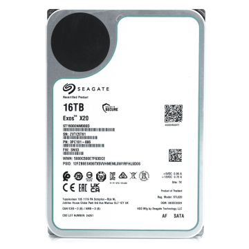 Seagate Exos X20 ST16000NM000D 16TB 7.2K RPM SATA 6Gb/s 512e 3.5in Hard Drive (ST16000NM000D) thumbnail