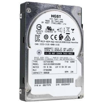 Western Digital HGST Ultrastar C10K1800 HUC101890CSS200 0B27976 900GB 10K RPM SAS 12Gb/s 512n 128MB 2.5 ISE Hard Drive (HUC101890CSS200_0B27976) thumbnail