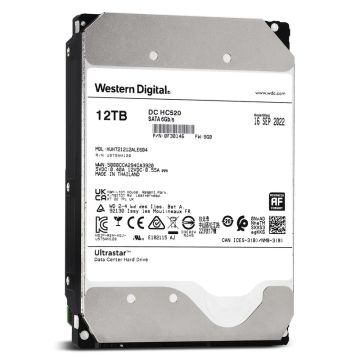 Western Digital Ultrastar DC HC520 HUH721212ALE604 0F30146 12TB 7.2K RPM SATA 6Gb/s 512e 256MB 3.5 SE Hard Drive (HUH721212ALE604) thumbnail