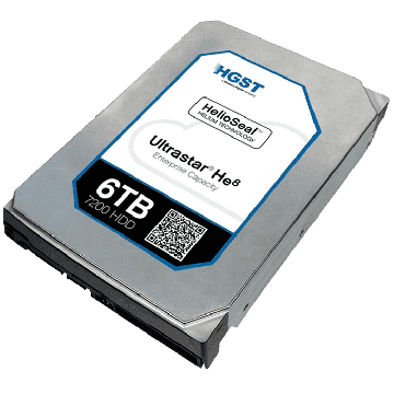 Western Digital HGST Ultrastar He8 HUH728060ALN600 0F23663 6TB 7.2K RPM SATA 6Gb/s 3.5 Hard Drive (HUH728060ALN600) thumbnail