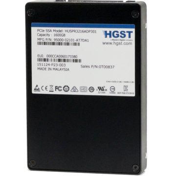 Western Digital HGST SN100 HUSPR3216ADP301 0T00837 1.6TB PCIe Gen 3.0 x4 U.2 NVMe 2.5in Solid State Drive (HUSPR3216ADP301) thumbnail