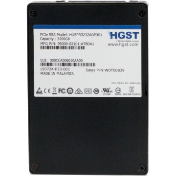 Western Digital HGST SN100 HUSPR3232ADP301 0T00839 3.2TB PCIe Gen 3.0 x4 U.2 NVMe 2.5in Solid State Drive (HUSPR3232ADP301) thumbnail