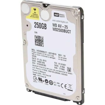 Western Digital AV-25 WD2500BUCT 250GB 5.4K RPM SATA 3Gb/s 16MB 2.5 Hard Drive (WD2500BUCT) thumbnail