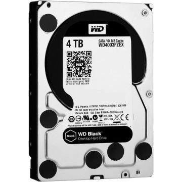 Western Digital Black WD4003FZEX 4TB 7.2K RPM SATA 6Gb/s 64MB 3.5 Hard Drive (WD4003FZEX) thumbnail
