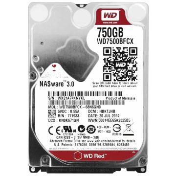 Western Digital Red WD7500BFCX 750GB 5.4K RPM SATA 6Gb/s 3.5 Hard Drive (WD7500BFCX) thumbnail