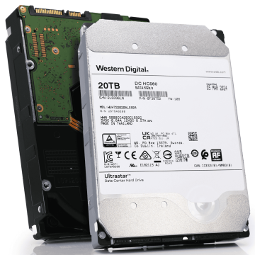 Western Digital Ultrastar DC HC560 WSH722020ALE604 0F36270 20TB 7.2K RPM SATA 6Gb/s 512e 3.5in Hard Drive (WSH722020ALE604-0F36270_PWR) thumbnail