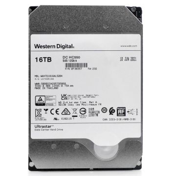 Western Digital Ultrastar HC550 WUH721816AL4204 0F38307 16TB 7.2K RPM SAS 12Gb/s 512e/4Kn 3.5in Hard Drive (WUH721816AL4204) thumbnail