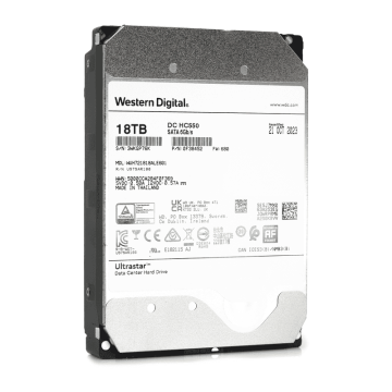 Western Digital Ultrastar DC HC550 WUH721818ALE601 0F38476 18TB 7.2K RPM SATA 6Gb/s 512e 512MB 3.5in HDD (WUH721818ALE601) thumbnail