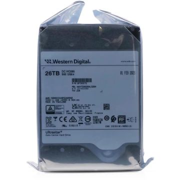 Western Digital Ultrastar DC HC590 WUH722626AL5204 0F59375 26TB 7.2K RPM SAS 12Gb/s 512e 512MB 3.5in HDD (WUH722626AL5204) thumbnail