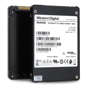 Western Digital Ultrastar DC SN630 WUS3BA138C7P3E3 0TS1755 3.84TB PCIe Gen 3.0 x4 4GB/s VRI 2.5in Solid State Drive (WUS3BA138C7P3E3) thumbnail