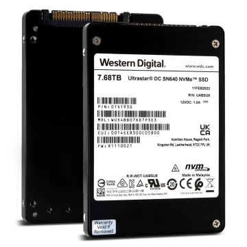 Western Digital Ultrastar DC SN640 WUS4BB076D7P3E3 0TS1930 7.68TB PCIe Gen3.1 x4 4GB/s U.2 NVMe 3D TLC 2.5in Solid State Drive (WUS4BB076D7P3E3) thumbnail