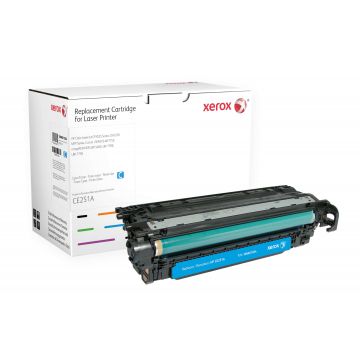 Xerox Cyaan toner cartridge. Gelijk aan HP CE251A. Compatibel met HP Colour LaserJet CM3530 MFP, Colour LaserJet CP3525