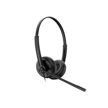 Yealink YHS34 Headset Bedraad Hoofdband Oproepen/muziek Zwart (1308023) thumbnail