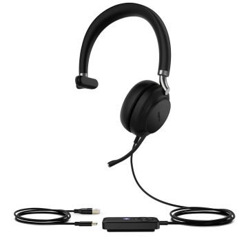 Yealink UH38 Mono Teams Headset Bedraad en draadloos Hoofdband Kantoor/callcenter Bluetooth Zwart (1308045) thumbnail