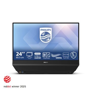 Philips 24B2D5300/00 computer monitor 60,5 cm (23.8") 1920 x 1080 Pixels Full HD LCD Zwart (24B2D5300/00) thumbnail
