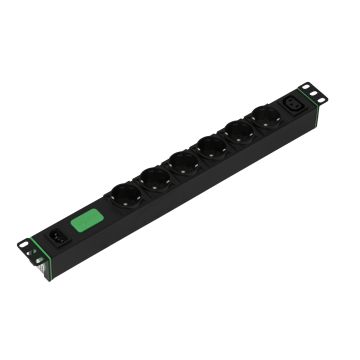APC Easy Rack PDU, Basic, horizontaal, 1-fasig, 2,3 kW, 230 V, 10 A, 6 x SCHUKO- en 1 x C13-uitgangen, IEC 60320 C14-ingang (SEP6104G) thumbnail