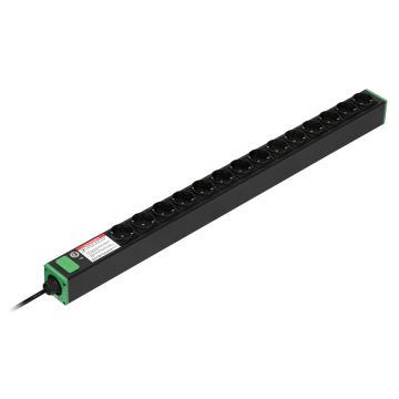 APC Easy Rack PDU, Basic, verticaal, 1-fasig, 3,7 kW, 230 V, 16 A, 14 x SCHUKO-stopcontacten, SCHUKO 16 A (SEP6113G) thumbnail
