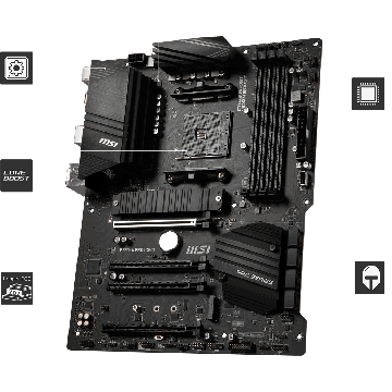 MSI MPG B550 Gaming WIFI Mainboard Sockel AM4 (DS 7C56-085R) thumbnail