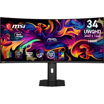 MSI MAG 341CQP QD-OLED X28 computer monitor 86,4 cm (34") 3440 x 1440 Pixels UltraWide Quad HD Zwart (341CQP QD-OLED X28) thumbnail